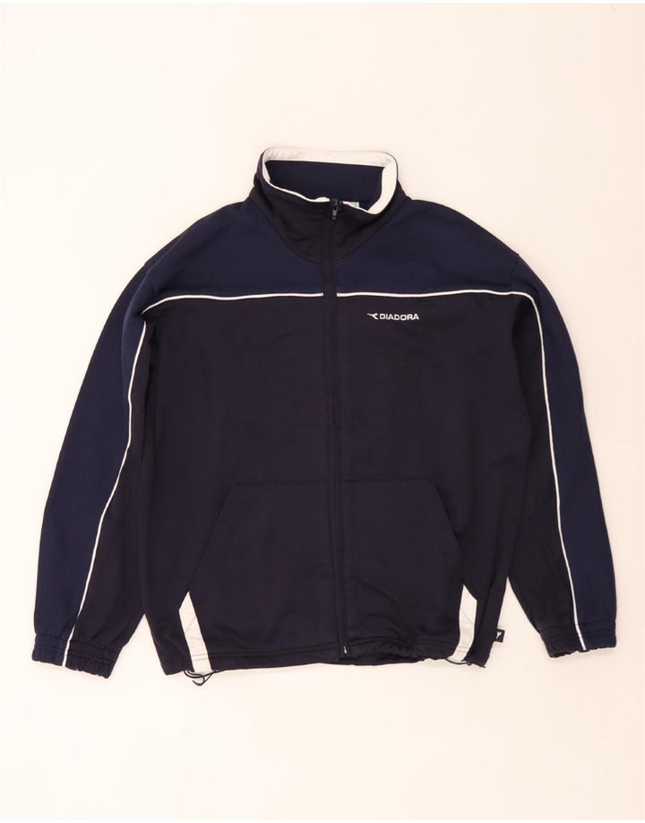 Jachetă de trening Diadora pentru bărbați UK 38 Medium Bleumarin Colorblock