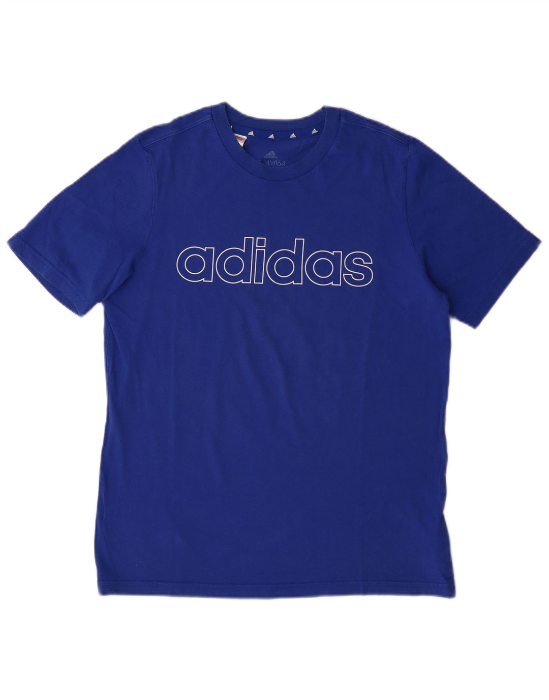 Tricou grafic ADIDAS baieti Top 13-14 ani bumbac albastru