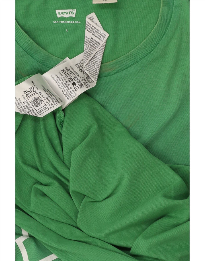 Tricou grafic pentru bărbați Levi's Top mare din bumbac verde