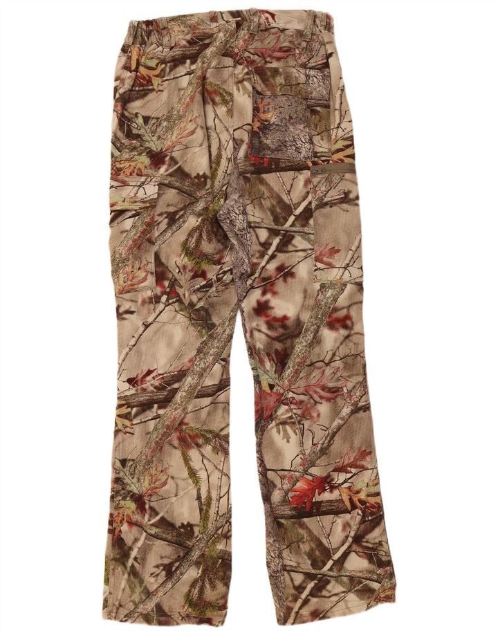 DECATHLON Pantaloni Cargo Drepți Femei Mici L27 L30 Bumbac Floral Bej