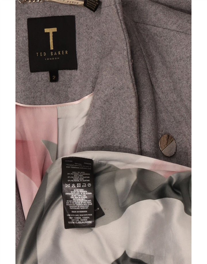 Palton pentru femei Ted Baker Mărimea 2 Lână gri mică
