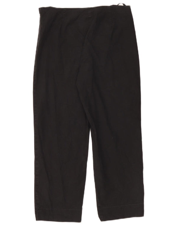 Pantaloni capri drepti pentru femei Gap UK 8 Small W28 L24 Bumbac negru