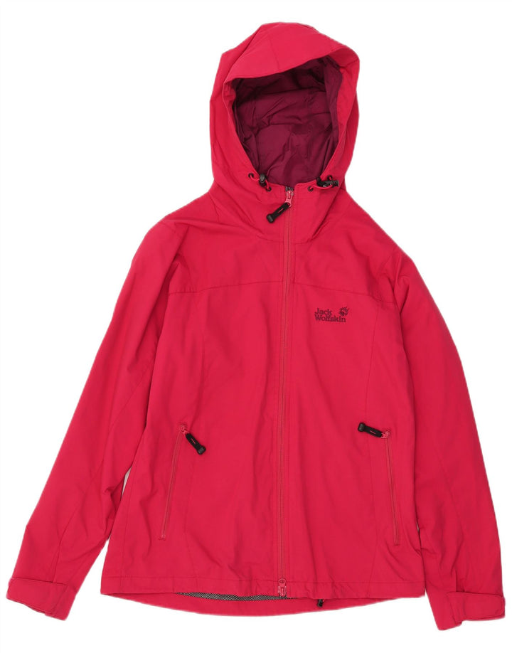 Jack Wolfskin Jachetă de ploaie cu glugă pentru femei UK 12/14 Poliamidă roz mediu