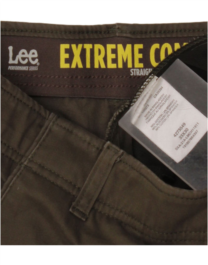 Pantaloni chino drepti LEE Extreme Comfort pentru bărbați L33 L30 bumbac kaki