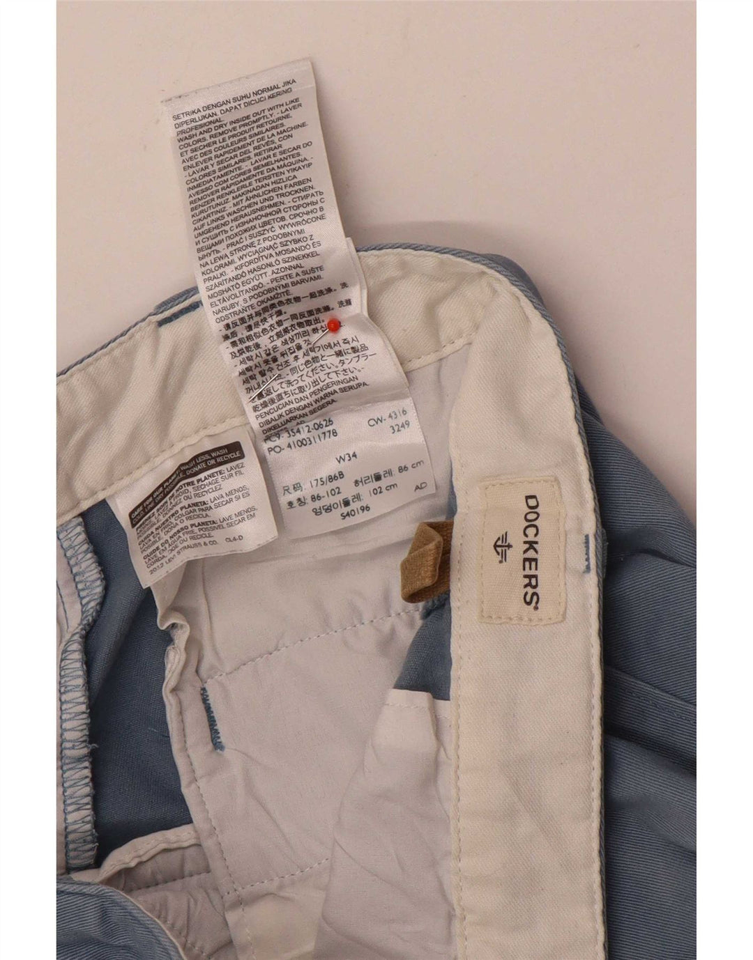 Pantaloni scurti cargo pentru bărbați Dockers W34, mare, albastru, bumbac