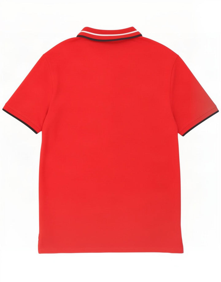 Cămașă polo Guess pentru bărbați cu dungi roșii mari