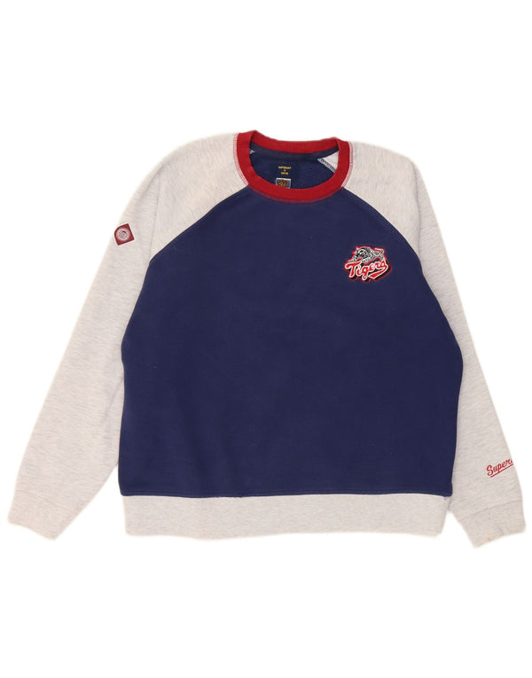 Pulover Superdry pentru damă UK 12 Medium Bleumarin Colorblock