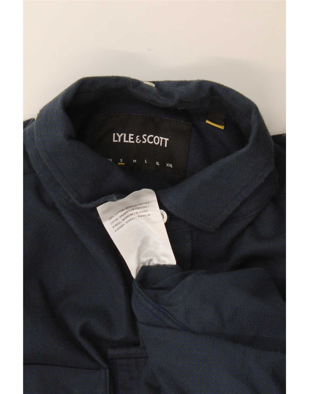 Cămașă pentru bărbați Lyle & Scott Bumbac bleumarin mic