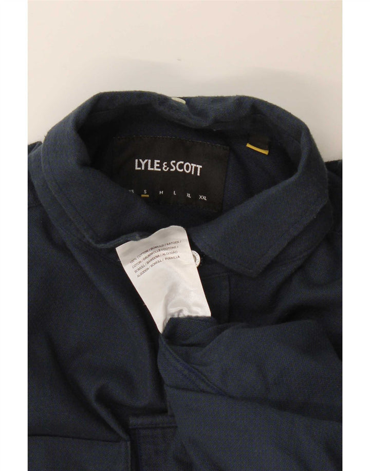 Cămașă pentru bărbați Lyle & Scott Bumbac bleumarin mic