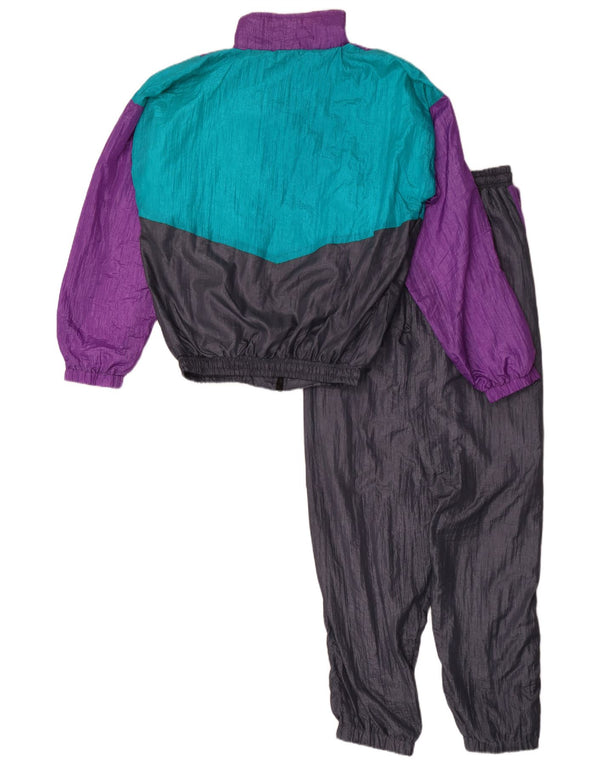 Trening complet pentru bărbați vintage, negru, colorblock, mic