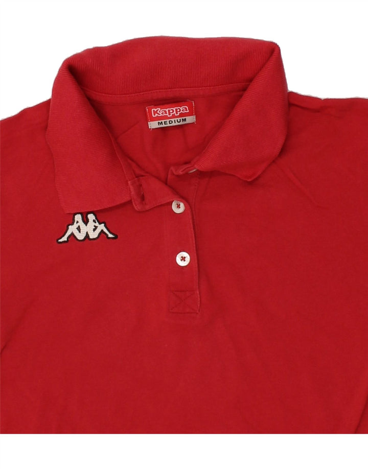 KAPPA Womens Polo Shirt UK 12 Medium Red Cotton Vintage Kappa and Second-Hand Kappa from Messina Hembry 