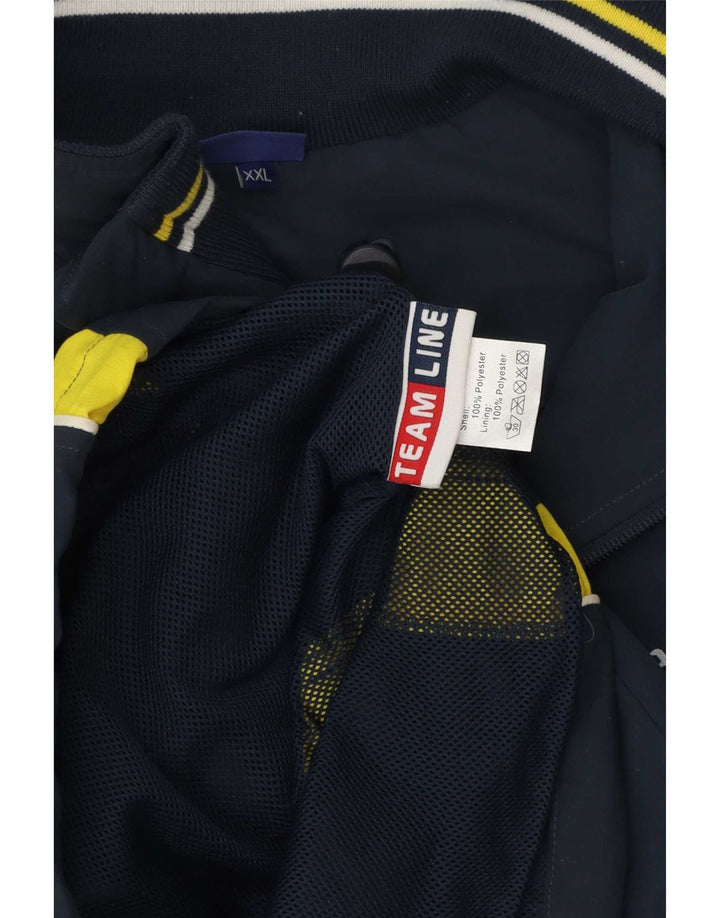 Jachetă de top pentru trening Asics pentru bărbați, 2XL, albastru bleumarin, poliester color bloc