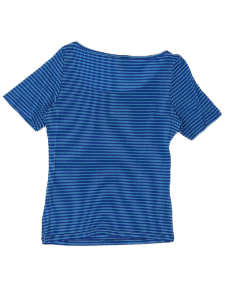 Tricou pentru femei Roccobarocco Top US 8 Medium Blue Striped Acetat