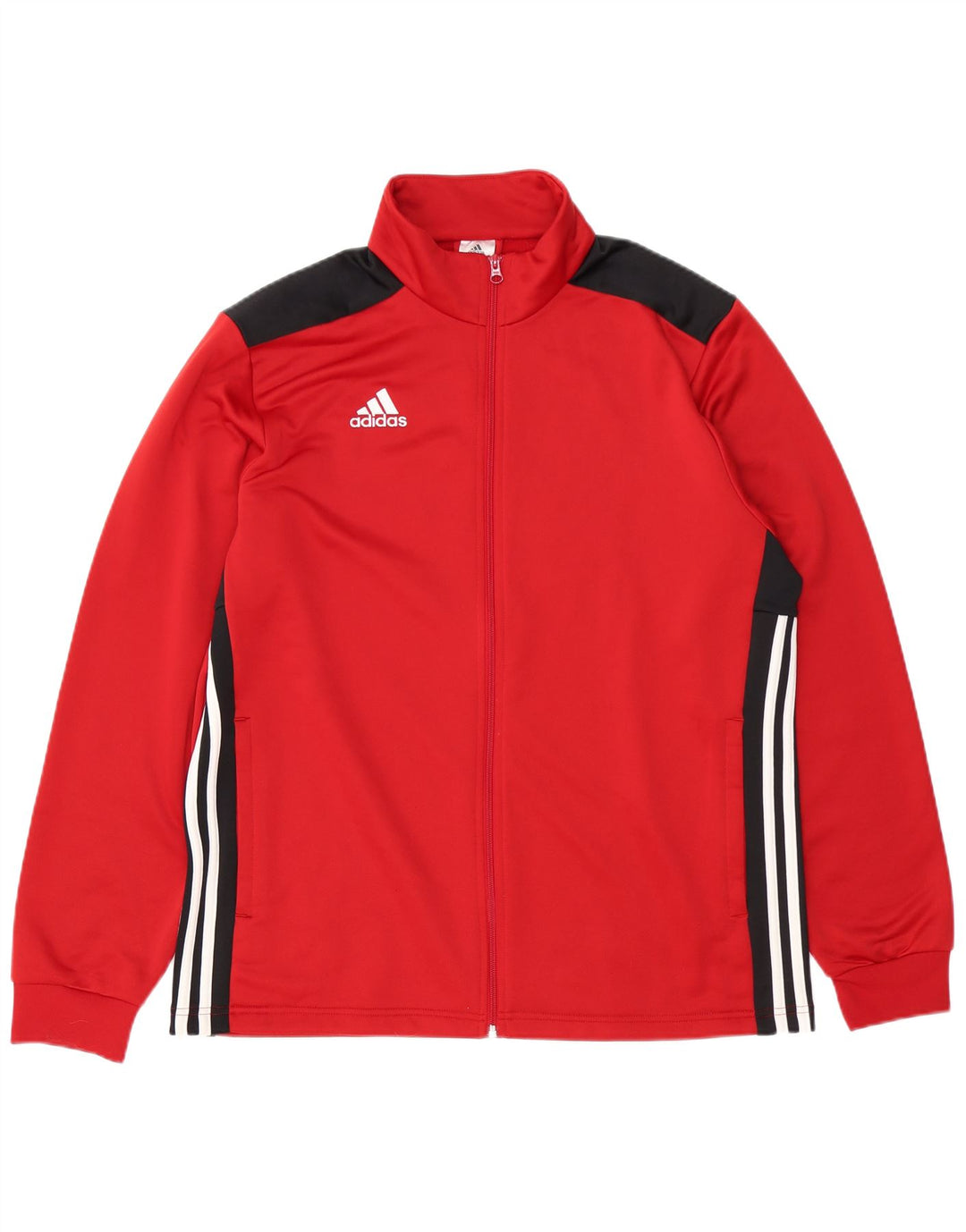 Jachetă de trening pentru bărbați ADIDAS, XL, poliester color bloc, roșu