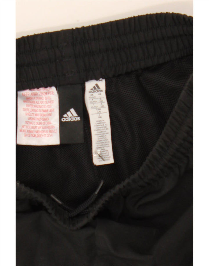 Pantaloni scurți sport Adidas pentru băieți 13-14 ani, negru, poliester