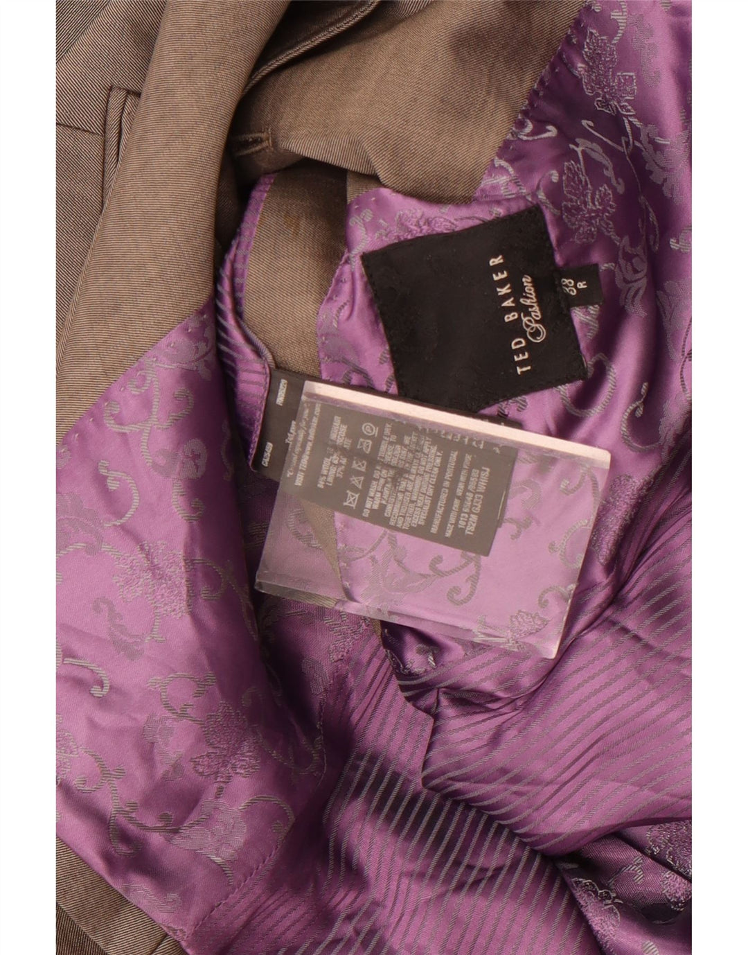 Sacou Ted Baker pentru bărbați, cu 2 nasturi, lână, gri mediu