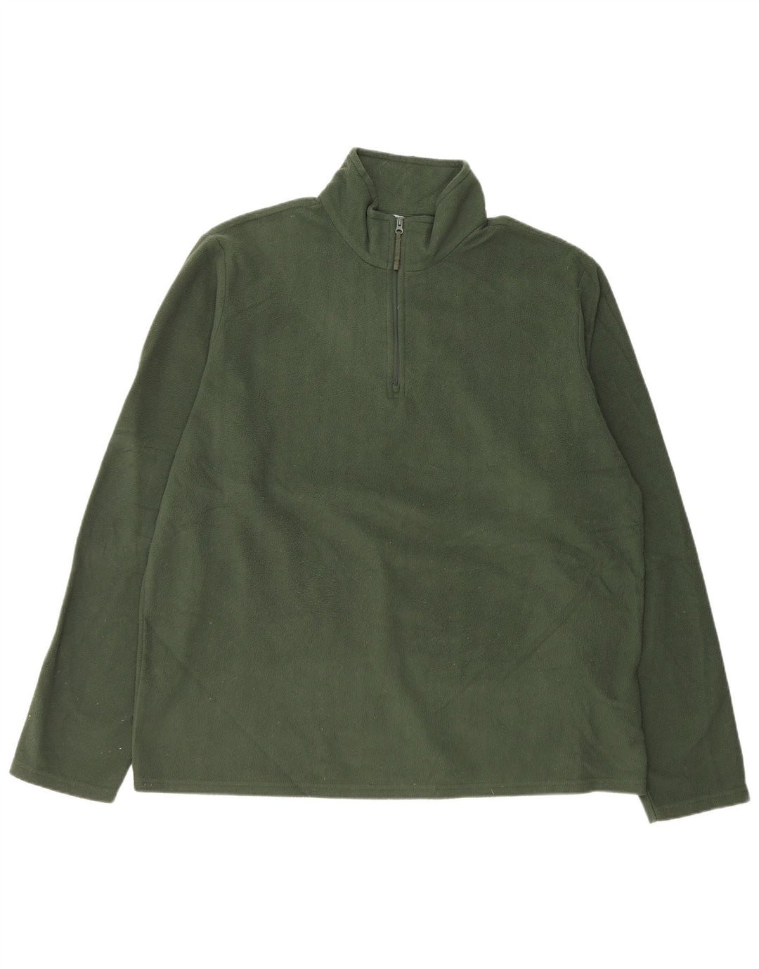 Pulover pentru bărbați Mountain Warehouse, cu fermoar și gât, poliester verde XL