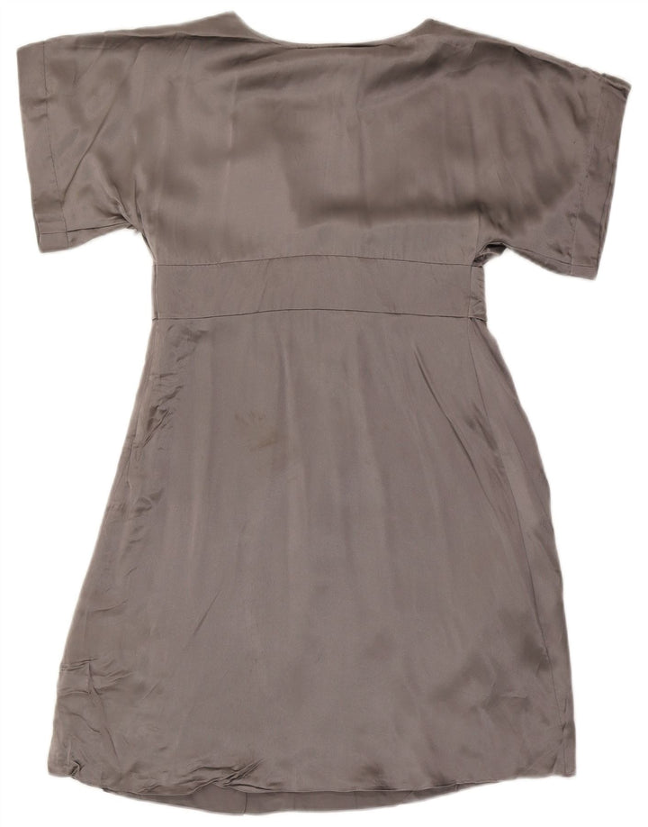 Rochie Ted Baker pentru femei Empire Mărimea 3 Mătase Gri Mediu