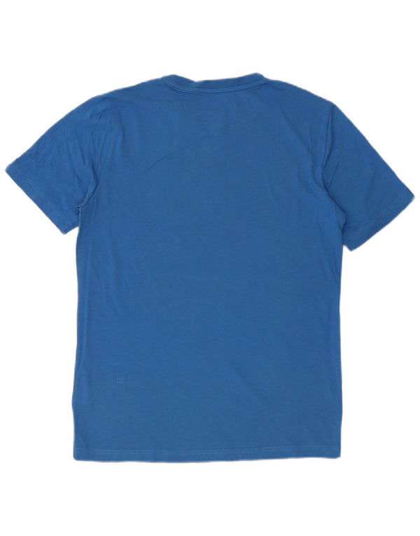 Puma Mens Graphic T-Shirt Top Small Blue Cotton