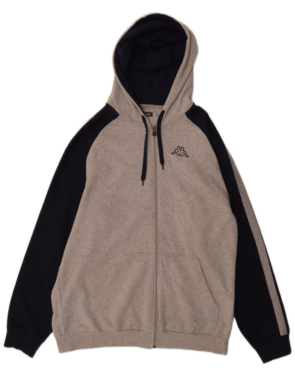 Pulover Kappa pentru bărbați, cu fermoar, 2XL, gri Colorblock