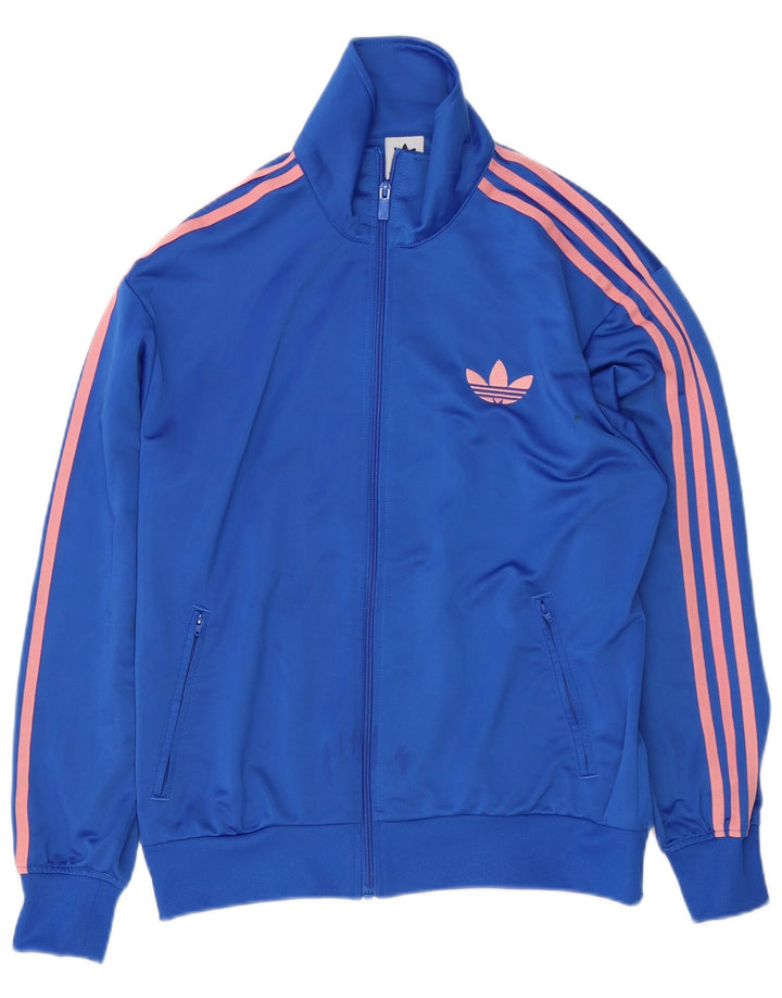 Jachetă de trening Adidas pentru femei UK 12/14 Poliester albastru mediu