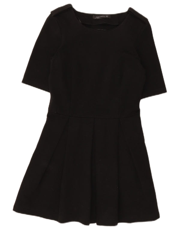 Rochie A-Line pentru femei Zara UK 12 Bumbac mediu negru
