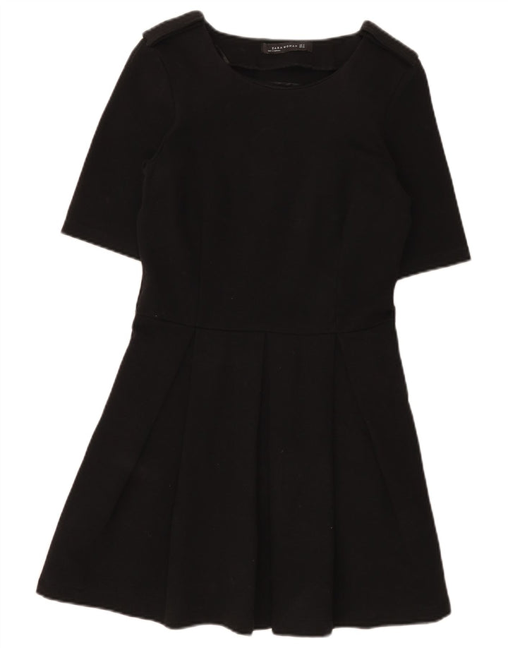 Rochie A-Line pentru femei Zara UK 12 Bumbac mediu negru