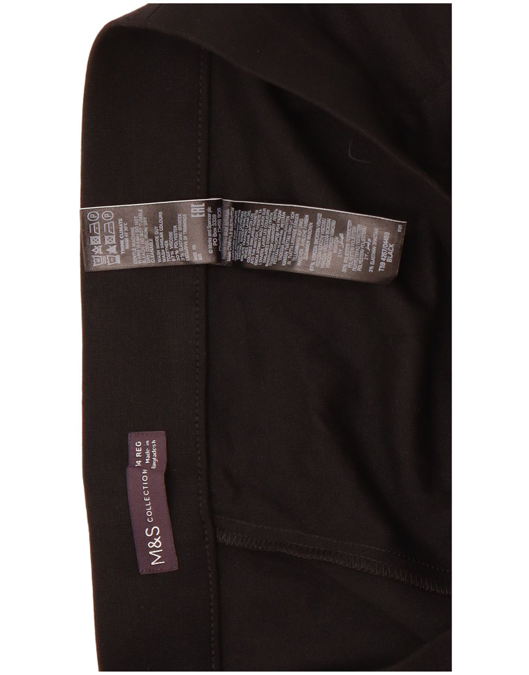 Leggings pentru femei Marks & Spencer UK 14 mare, negru, viscoză