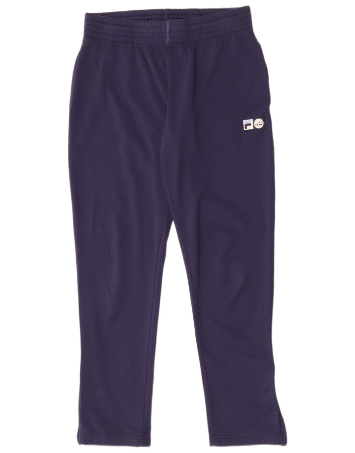 Pantaloni de trening Fila pentru bărbați, poliester mediu bleumarin