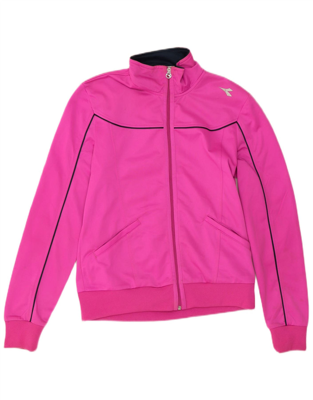 Jachetă de trening Diadora pentru femei UK 14 Poliester roz mediu