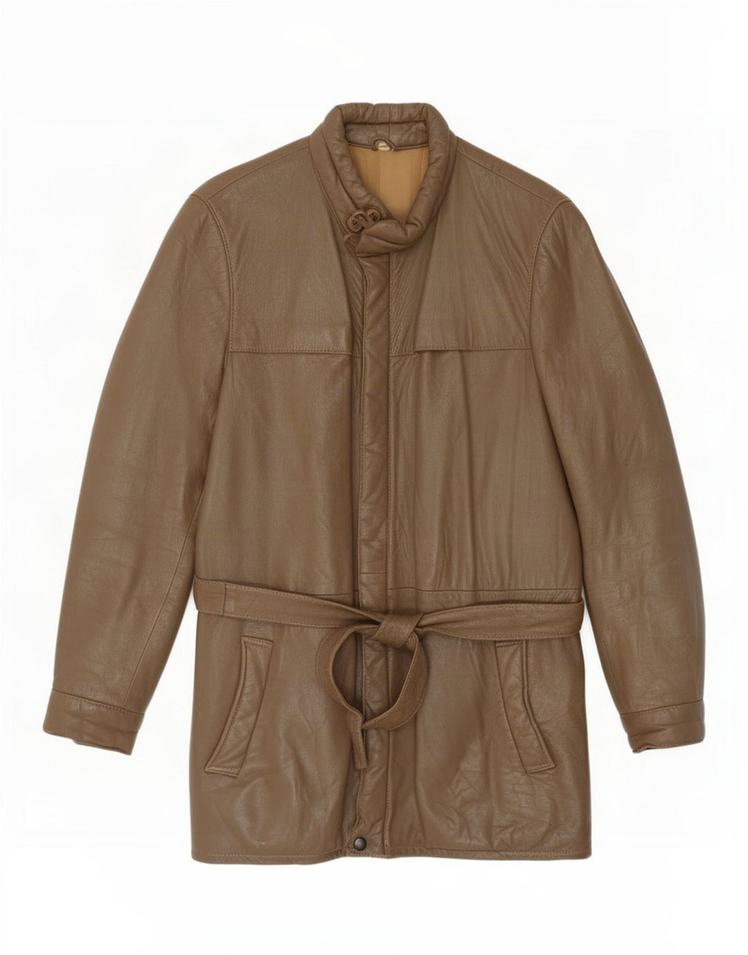 Geacă de piele vintage pentru bărbați IT 46 Small Brown