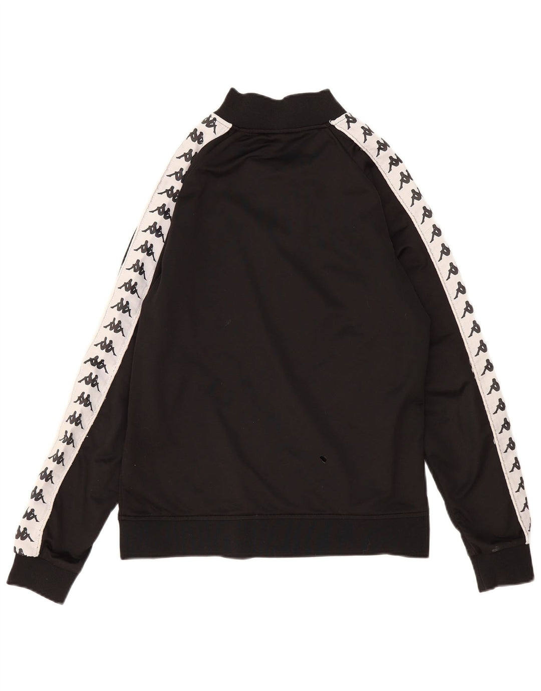 Jachetă de top cu trening grafic KAPPA pentru femei UK 14 Medium Black Colorblock