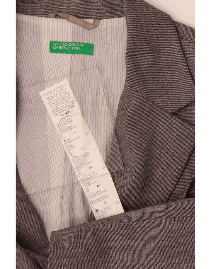 Sacou Benetton pentru femei cu 2 nasturi IT 46 Lână mare gri