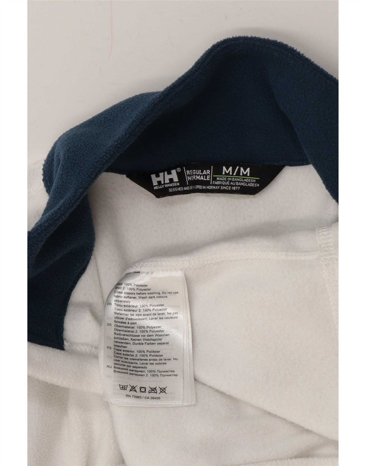 Pulover pentru bărbați Helly Hansen, cu fermoar și gât, din lână, alb mediu, din poliester