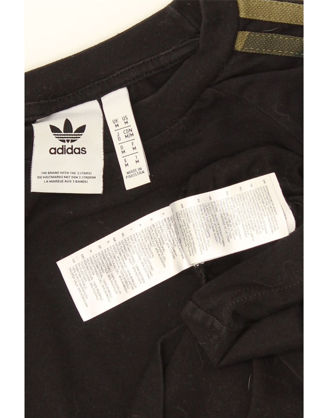 Top bărbați ADIDAS cu mânecă lungă din bumbac mediu negru