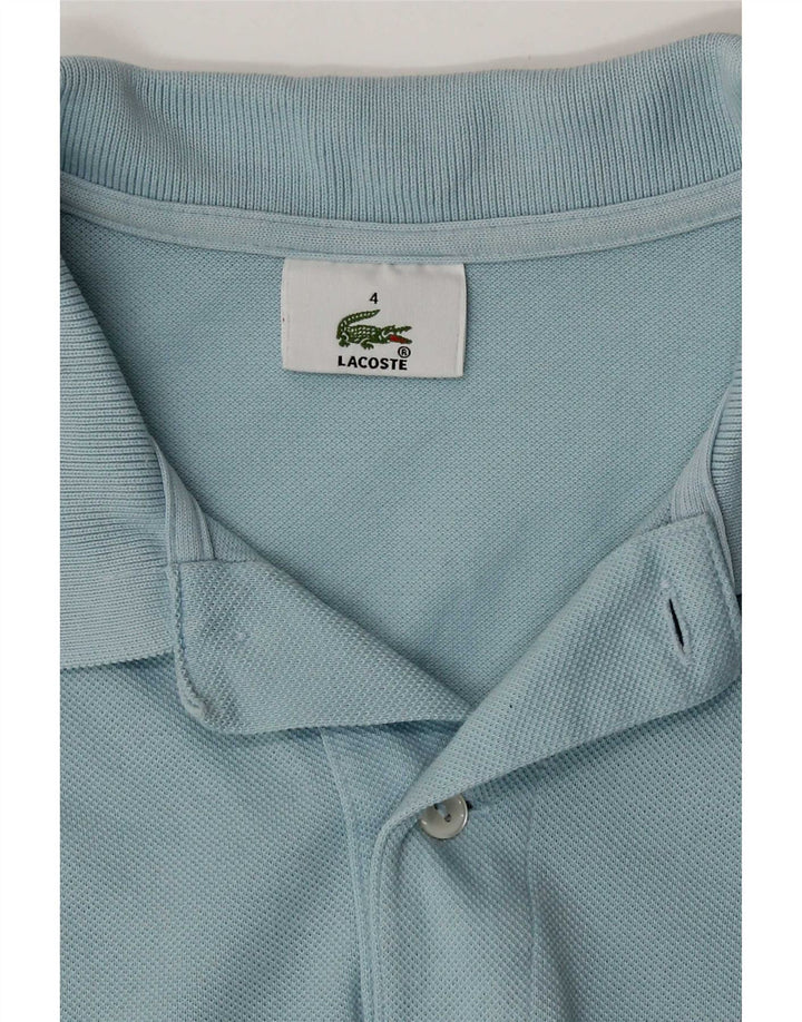 Tricou polo Lacoste pentru bărbați, mărimea 4, bumbac albastru mediu