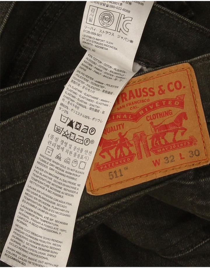 Blugi Levi's 511 Slim pentru bărbați W32 L30 bumbac verde