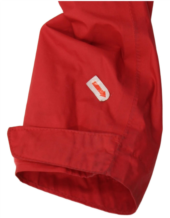 COLUMBIA Jachetă de ploaie cu glugă pentru femei UK 12 Medium Red Nylon