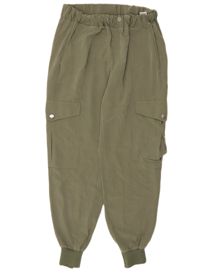 Pantaloni cargo pentru femei Zara Joggeri Mici L28 L27 Kaki Poliester