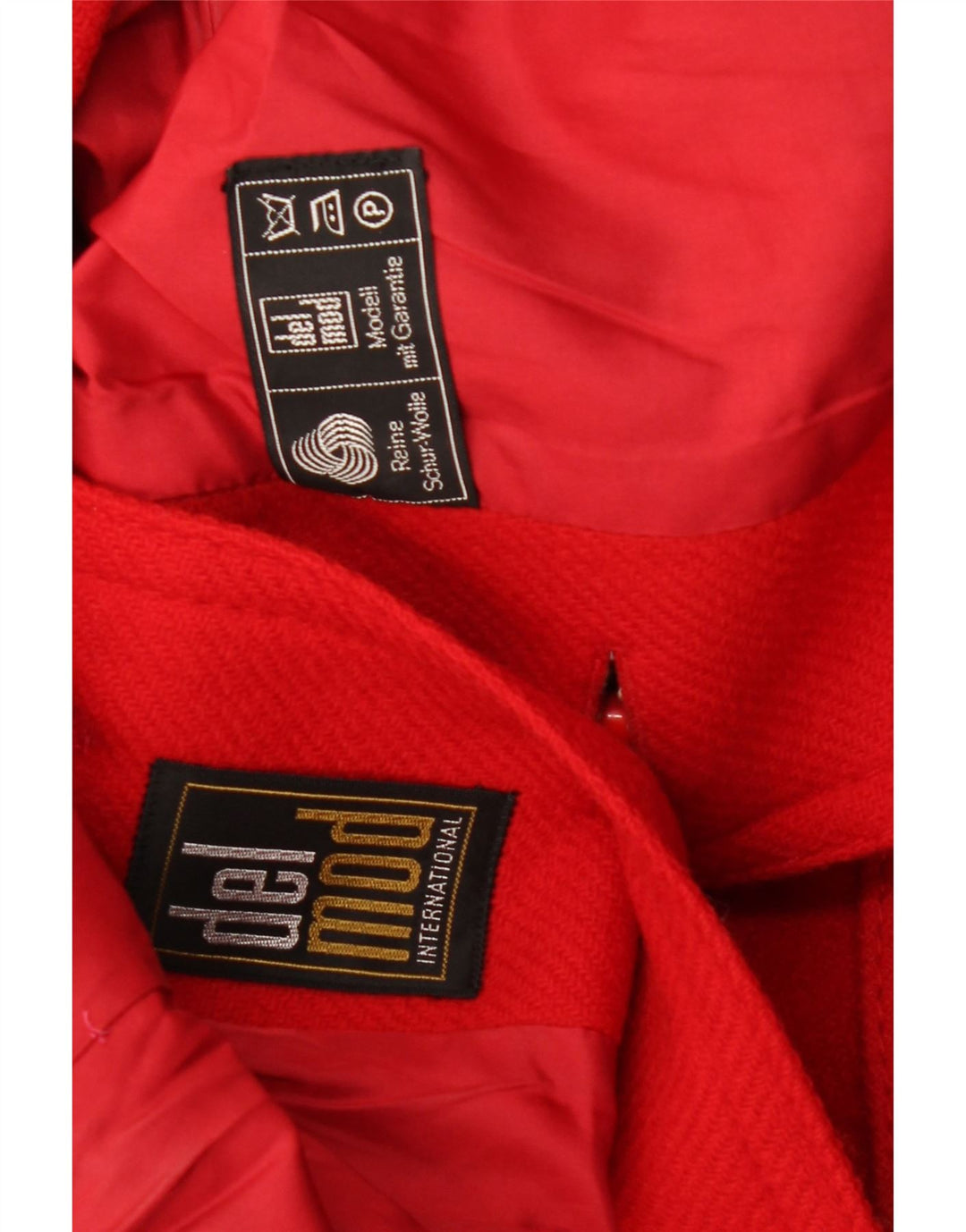 DEL MOD Pardesiu pentru femei UK 12 Lână roșie medie