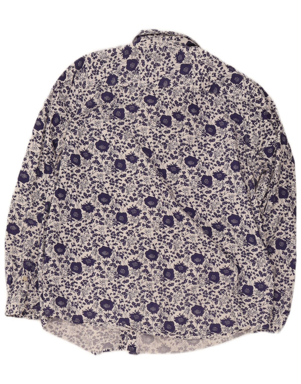 Crew Clothing Cămașă Classic Fit pentru femei UK 16 mare, albastru, floral, bumbac