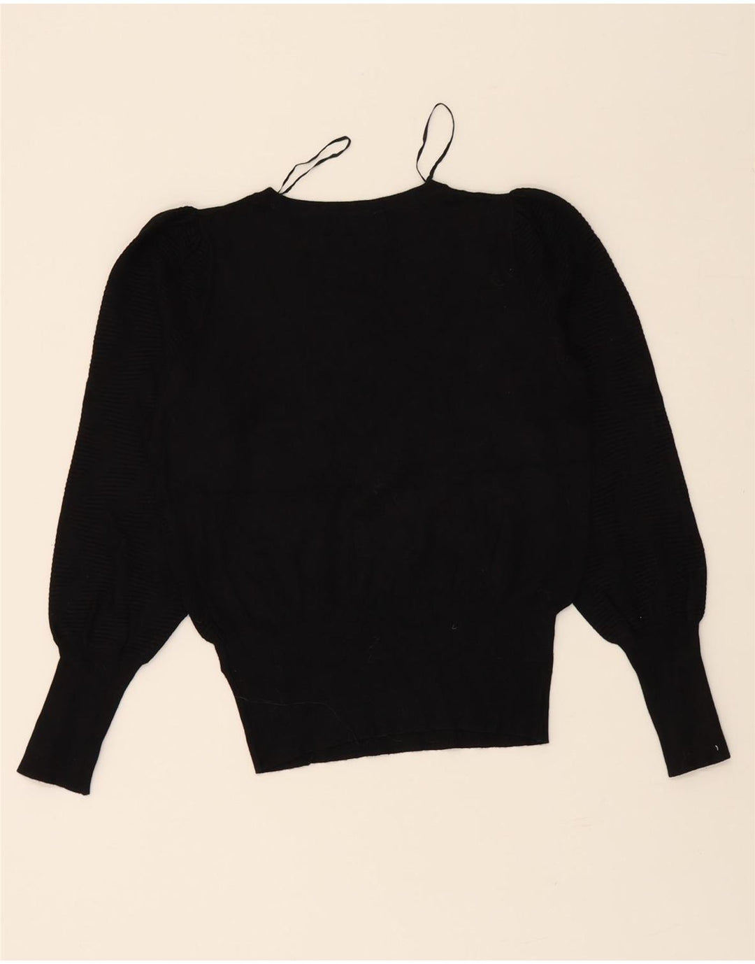 MARKS & SPENCER Womens Crew Neck Jumper Sweater UK 10 Small Black Viscose Vintage Marks & Spencer and Second-Hand Marks & Spencer from Messina Hembry 