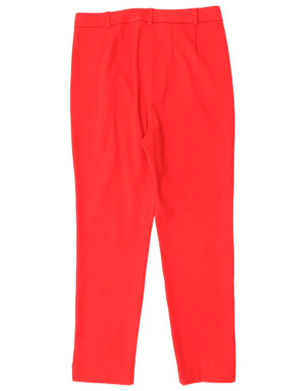 Pantaloni de costum subțiri pentru femei Marks & Spencer UK 10 Mici L27 L27 Poliester roșu