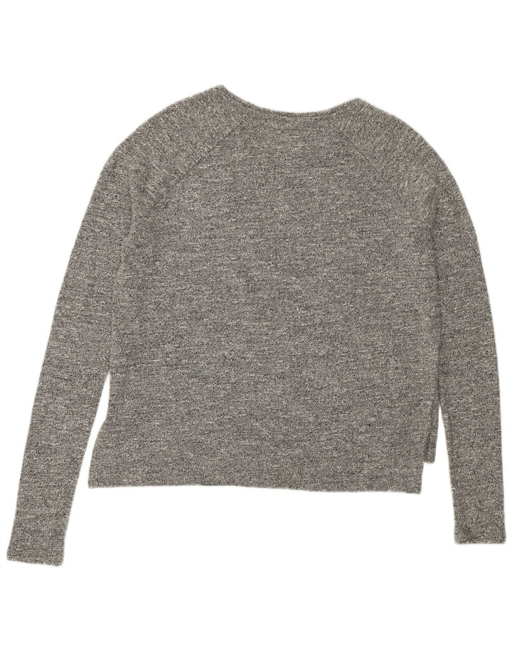 SUPERDRY Top grafic supradimensionat pentru femei cu mânecă lungă UK 10, bumbac gri mic