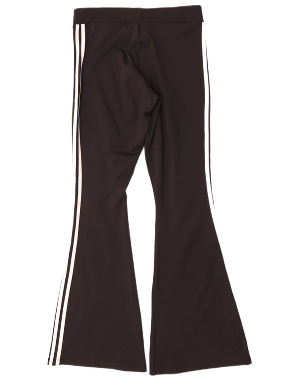 Leggings Flare Adidas pentru femei UK 16, mare, negru, poliester