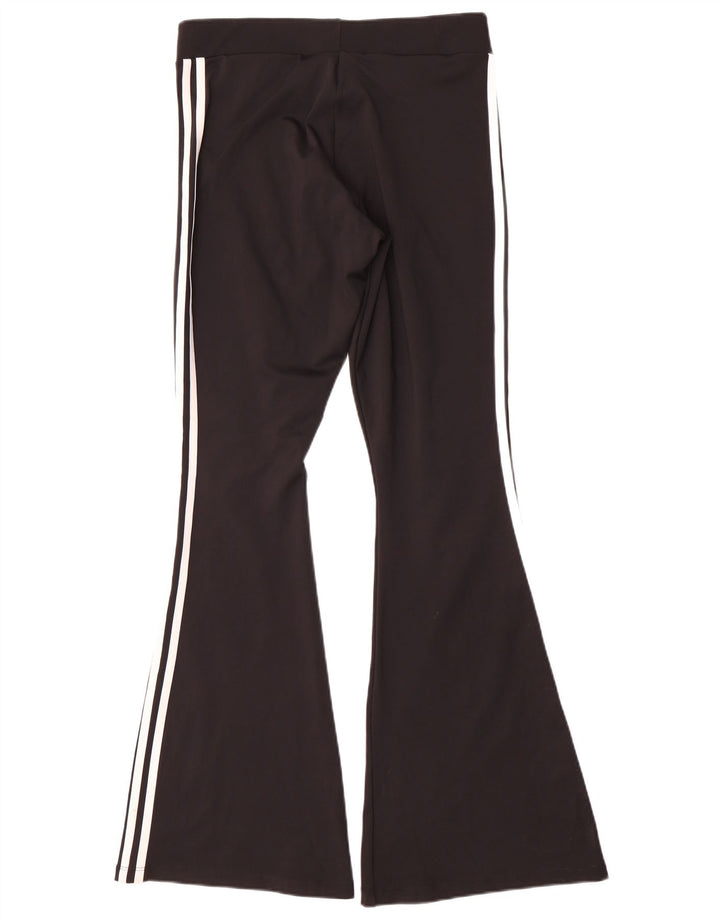 Leggings Flare Adidas pentru femei UK 16, mare, negru, poliester