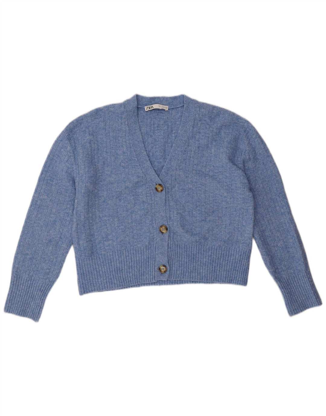 Pulover cardigan supradimensionat pentru femei Zara UK 10 Poliester albastru mic