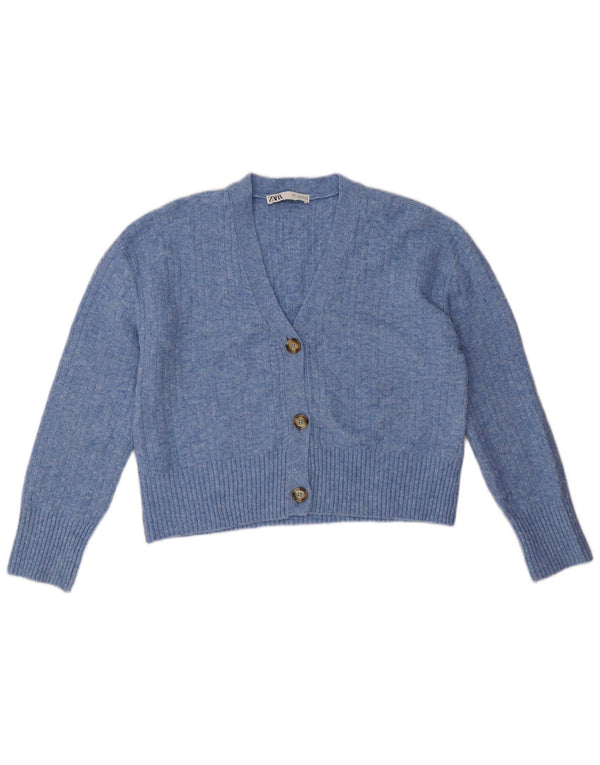 Pulover cardigan supradimensionat pentru femei Zara UK 10 Poliester albastru mic