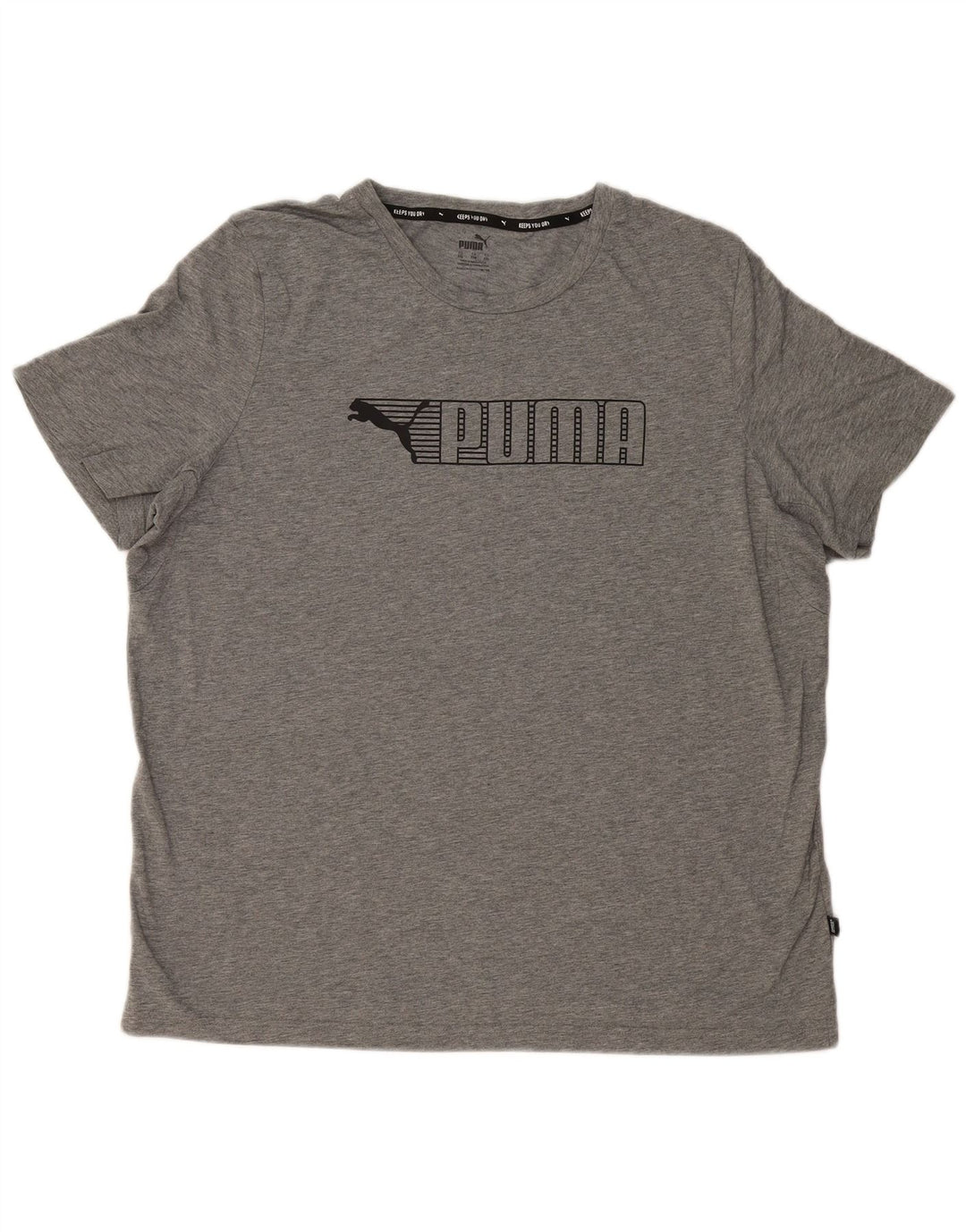 PUMA Mens Graphic T-Shirt Top 2XL Grey
