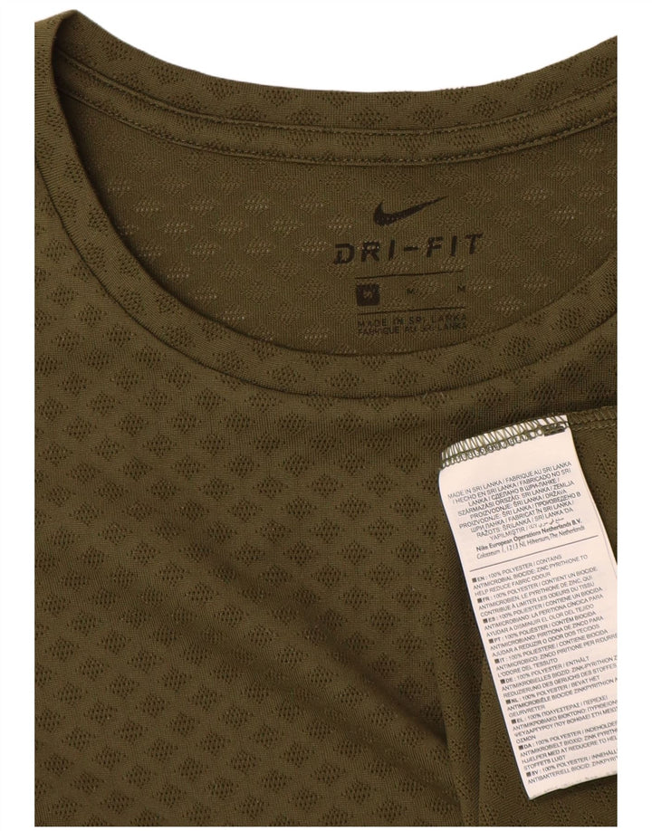 Tricou pentru bărbați Nike Dri Fit Top Mediu Kaki Poliester geometric